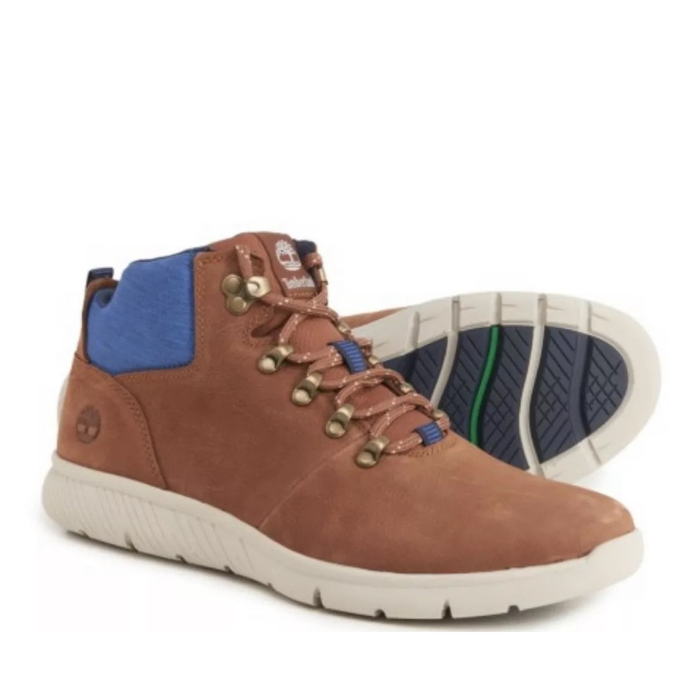 Timberland Boltero Leather Mens Mid Boots Shoes Medium Brown Nubuck S 13